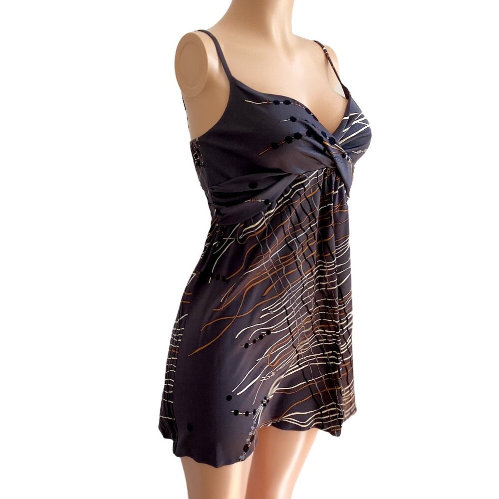 NWT FLORA KUNG $380 silk jersey Japanese print dress - Picture 3 of 4